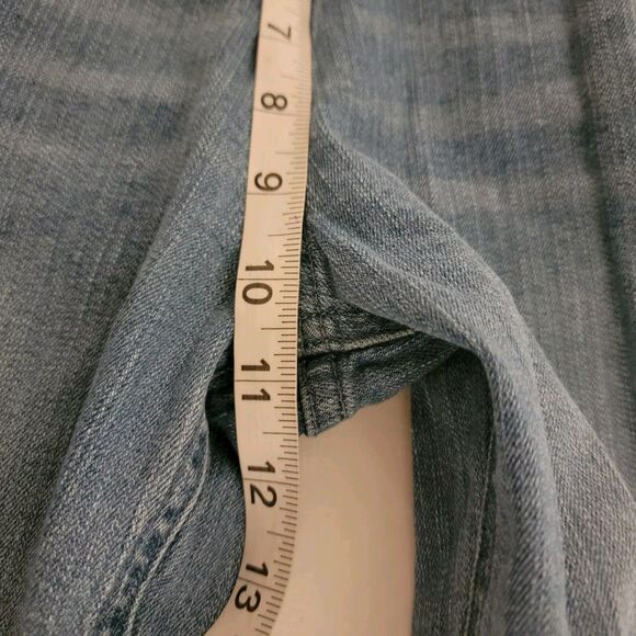 Forever 21 Womens Y2k Jeans Size 27 Flare Leg Side Fly Denim Pants Blue Vintage - Picture 5 of 6